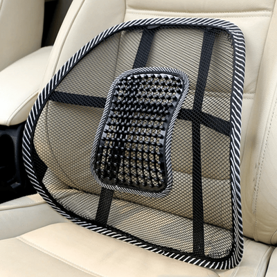 ErgoMesh Lumbar Support Cushion Mesh Back Brace For Car, Office, And Home Seating Comfort with Massage Beads