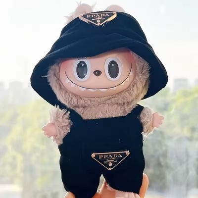 Labubu Corduroy Doll Clothing Set black