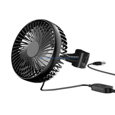 Powerful 3 Speed RXJE USB Fan, Rechargeable Portable Clip On Fan, Vehicle Cooling Fan For Car Truck SUV Tent RV b