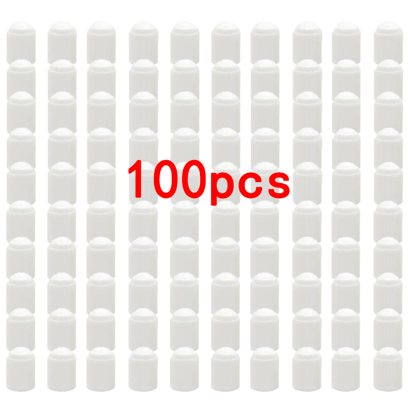 Premium Tire Valve Dust Caps Durable Stem Covers For Car, Bike, Truck & Motorcycle Wheels 100pcs White