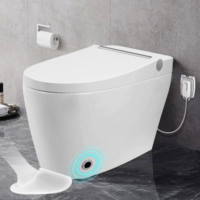 Heated Seat Smart Toilet With Foot Sensor Flush & Blue Night Light, Tankless Automatic Flush Toilet For Ultimate Comfort Heated Seat Smart Toilet With Foot Sensor Flush & Blue Night Light, Tankless Automatic Flush Toilet For Ultimate Comfort