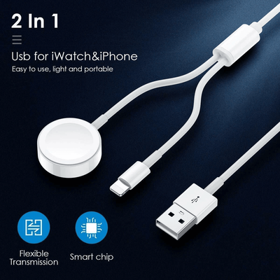 Magnetic Charger USB Cable For Apple Watch & IPhone, Fast Charge IWatch, IPhone Magnetic Charger USB Cable For Apple Watch & IPhone, Fast Charge IWatch, IPhone