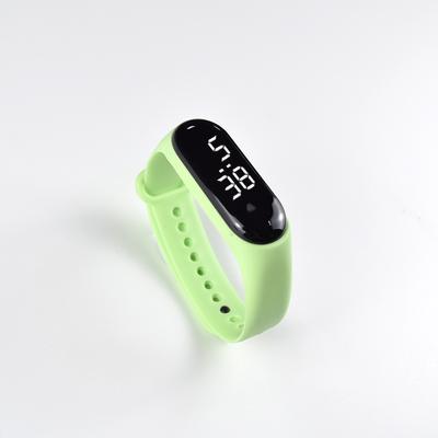 Electronic Bracelet Sports Watch For Girls LED Touch, Waterproof Kids Watch With Mickey & Spiderman Styles light Green