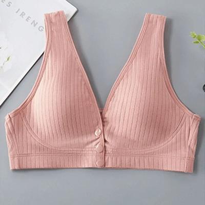 Cotton Nursing Bra For Pregnancy And Breastfeeding Plus Size Bralette With Soft Support 2xl pink