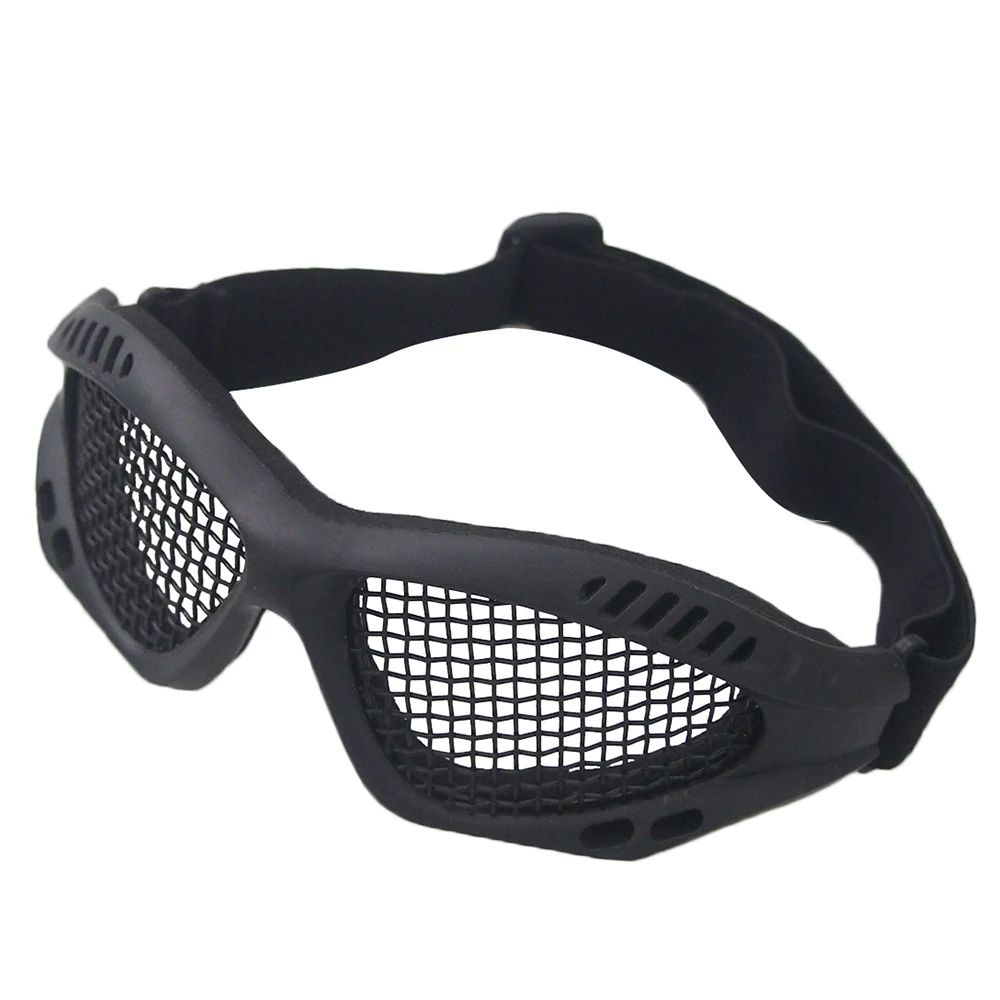 Anti Fog Tactical Safety Glasses Goggles With PC Lens Or Metal Mesh, Comfortable Outdoor Eye Protection For Airsoft black 1