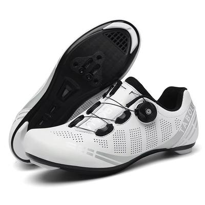 LiXingMing Road Cycling Shoes SPD Cleat Compatible Self Locking Bike Sneakers For Men & Women white 45
