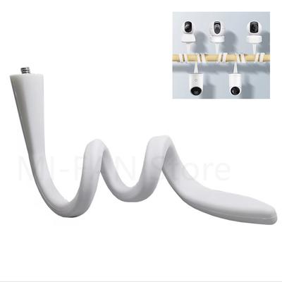 Adjustable Baby Monitor Camera Holder Stand, Flexible Silica Gel Wall Mount Cradle Bracket, Hole Free Twist Hose black