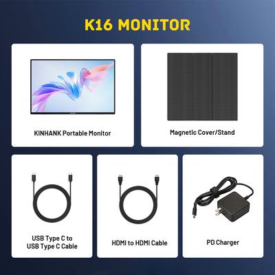 Smart Portable Gaming Monitor, Touchscreen Display For PC Laptop Console With Apps k16 Monitor