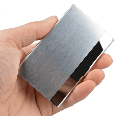 Stainless Steel Card Holder Case, Slim Pocket Metal Wallet For Business, ID & Credit Cards Stainless Steel Card Holder Case, Slim Pocket Metal Wallet For Business, ID & Credit Cards