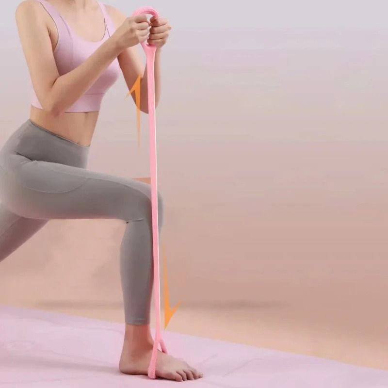 Premium Fitness Resistance Band With Ergonomic Handles, Ideal For Yoga, Pilates, And Full Body Workouts pink