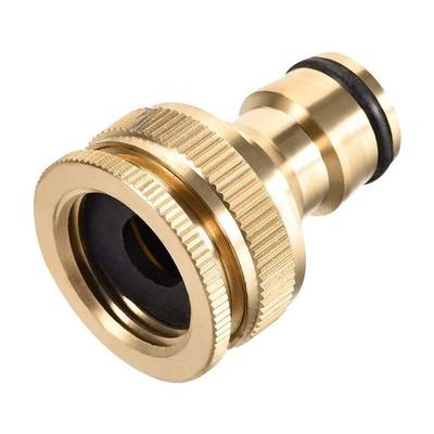 Brass Garden Hose Connector Quick Connect Adapter For 1 2in & 3 4in Taps brass