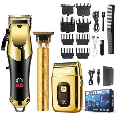 Professional Three Piece Hair Clippers Set For Men, USB Rechargeable Trimmer, Ideal For Home Use, Fade Cuts & For Beard coordinates