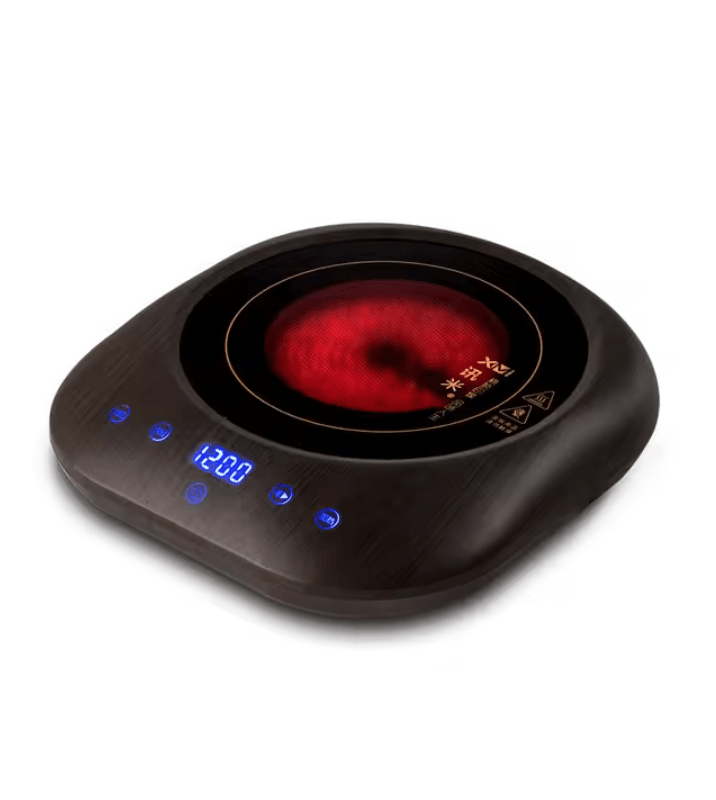XiaoCeram Smart Electric Ceramic Tea Stove 1200W Portable Hot Plate deep Wood Grain