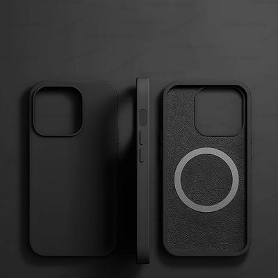 Magsafe Liquid Silicone Case For IPhone, Ultra Thin, Magnetic, Wireless Charging & Shockproof Cover black iphone 13 Pro