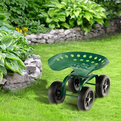 Heavy Duty Garden Rolling Workseat With 360 Swivel Seat & Adjustable Height Sturdy Mobile Garden Stool Cart Heavy Duty Garden Rolling Workseat With 360 Swivel Seat & Adjustable Height Sturdy Mobile Garden Stool Cart