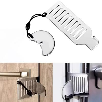 Safety Anti Theft Door Blocker Portable 8cm Stainless Steel Security Tool For Home, Hotel, Travel & Privacy Protection Safety Anti Theft Door Blocker Portable 8cm Stainless Steel Security Tool For Home, Hotel, Travel & Privacy Protection