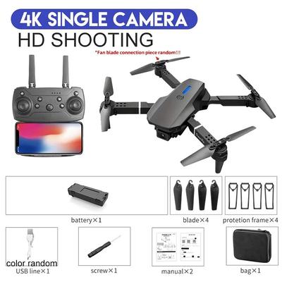 Professional 4K Drone With 1080P HD Camera Foldable RC Helicopter, WIFI FPV, Height Hold 4k Black