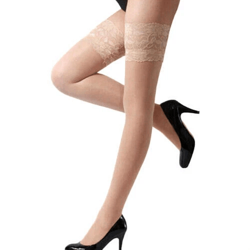 2 Pairs Sexy Women's Lace Top Stay Up Thigh High Stockings Sheer Pantyhose Lady Socks skin