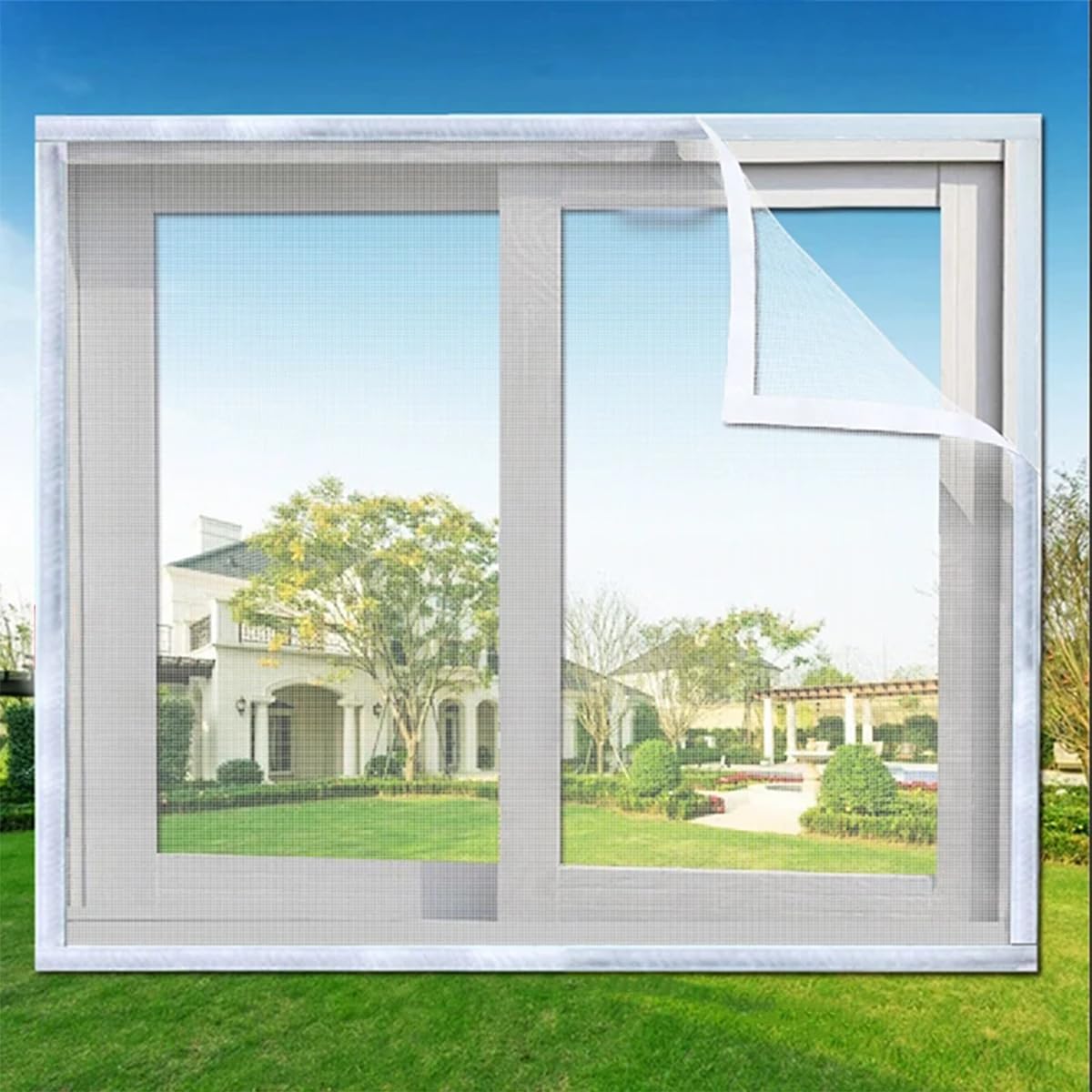 White Mosquito Proof Window & Door Screen Customizable Insect Netting For Summer Ventilation white 120cm