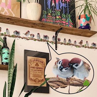 Cartoon Rattan Bird Wall Sticker, Removable Nursery Wall Decals For Baby Bedroom, Playroom, Or Kindergarten Cartoon Rattan Bird Wall Sticker, Removable Nursery Wall Decals For Baby Bedroom, Playroom, Or Kindergarten
