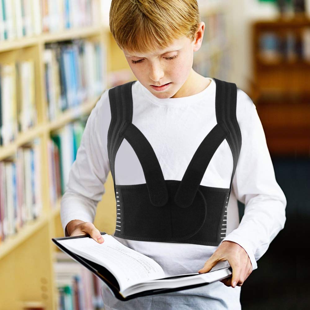 Kids Back Posture Corrector, Adjustable Upper Back & Clavicle Support Brace For Thoracic Kyphosis Relief m
