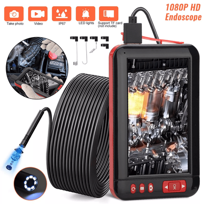 4.3inch HD LED Industrial Endoscope Borescope 1080P Inspection Camera With 8mm Waterproof , LED Lights, Flexible Cable 4.3inch HD LED Industrial Endoscope Borescope 1080P Inspection Camera With 8mm Waterproof , LED Lights, Flexible Cable