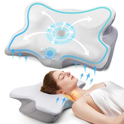 Memory Foam Neck Pillow, Orthopedic Cervical Support For Pain Relief Ergonomic Sleeping Pillow Memory Foam Neck Pillow, Orthopedic Cervical Support For Pain Relief Ergonomic Sleeping Pillow