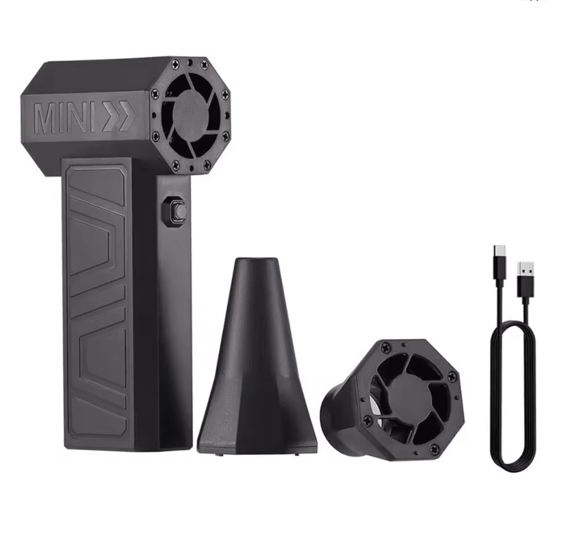 130000RPM Rechargeable Electric Air Duster With Adjustable Speed For Car And Electronics Cleaning black