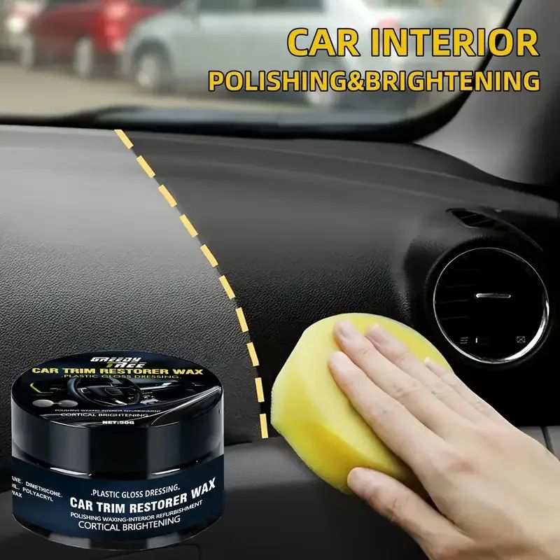 Crystal Clear Car Plastic Repair Agent Interior & Panel Renewal Wax For Long Lasting Shine Crystal Clear Car Plastic Repair Agent Interior & Panel Renewal Wax For Long Lasting Shine