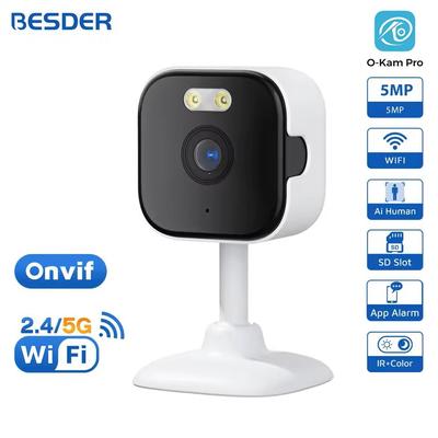 Mini WiFi Indoor Security Camera With Human Detection And Two Way Audio 5mp + 32gb eu Plug