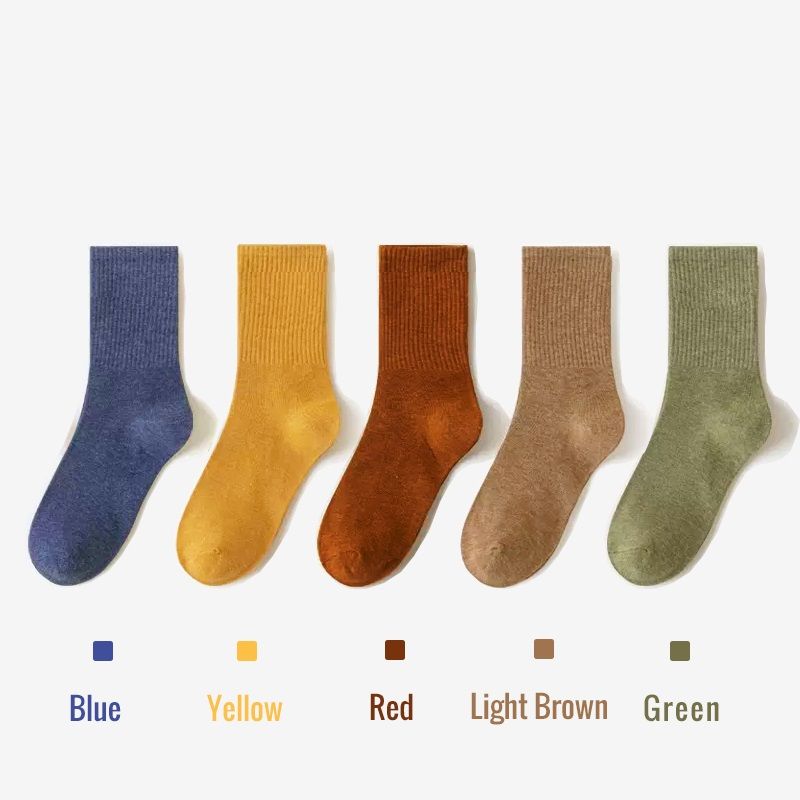 Breathable Cotton Long Socks For Men, Business Dress Socks, Soft & Colorful For Spring Summer colorful