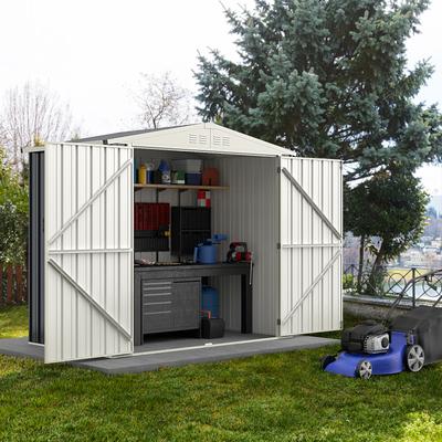Heavy Duty Metal Outdoor Storage Shed With Lockable Door, Weather Resistant Garden & Tool Organization Solution Heavy Duty Metal Outdoor Storage Shed With Lockable Door, Weather Resistant Garden & Tool Organization Solution