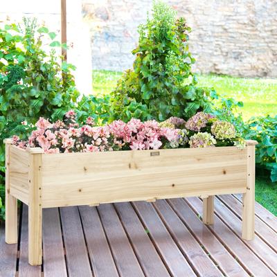 Premium Natural Fir Wood Raised Garden Bed Elevated Planter Box Wood For Vegetable Flower Herb Premium Natural Fir Wood Raised Garden Bed Elevated Planter Box Wood For Vegetable Flower Herb