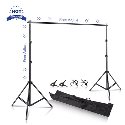 Adjustable Photography Backdrop Stand For Studio And Event Backgrounds With Telescopic Support 2000x3000 telescopic Kit 1