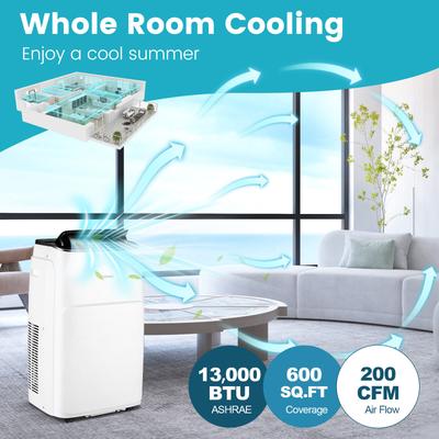13000 BTU Portable Air Conditioner With App & Heater, 4 in 1 AC Unit With WiFi, Dehumidifier & Fan, Voice Control 13000 BTU Portable Air Conditioner With App & Heater, 4 in 1 AC Unit With WiFi, Dehumidifier & Fan, Voice Control