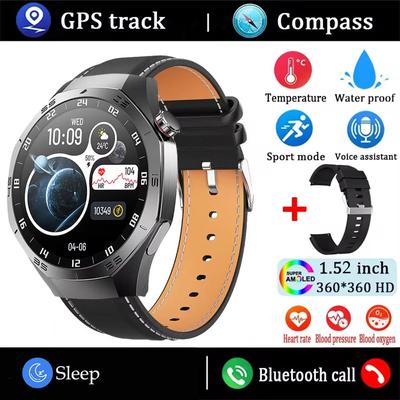 Huawei GT5 Pro Smart Watch For Men AMOLED Display, GPS, Bluetooth Calling & Waterproof Fitness Tracker (2025 Edition) belt Black