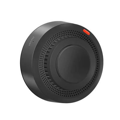 Smart WiFi Smoke Detector Alarm With Fire Protection And Home Security Features black