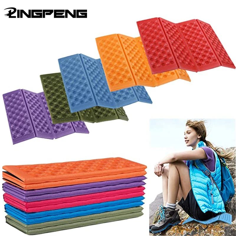 Camping Foam Pad Waterproof Foam Seat For Picnic, Hiking, Backpacking, Mountaineering, Trekking & Outdoor Stadium Bleach green