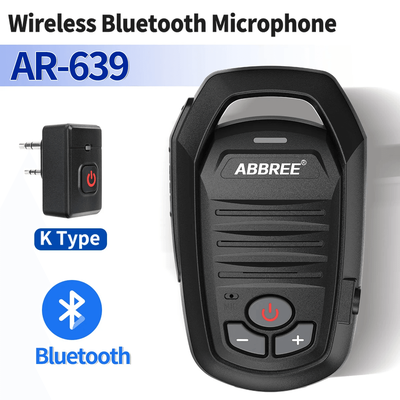 Wireless Bluetooth Walkie Talkie Speaker Mic | Handheld High Power Type C Microphone ar 639 black
