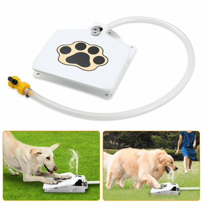 Outdoor Pet Water Fountain With Step On Pedal, Dog Valve Dispenser System For Clean Fresh Drinking Water Anytime Outdoor Pet Water Fountain With Step On Pedal, Dog Valve Dispenser System For Clean Fresh Drinking Water Anytime