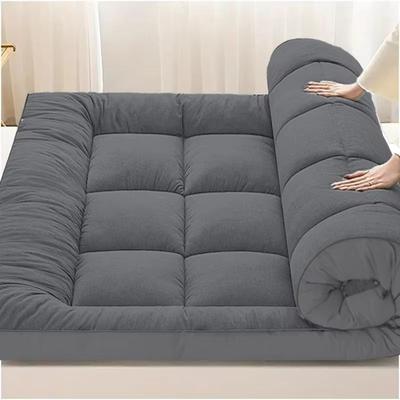 Luxury Extra Thick Mattress Pad For Queen & King Beds 1000GSM Quilted Topper With Deep Pocket Soft & Breathable gray king 78x80inch
