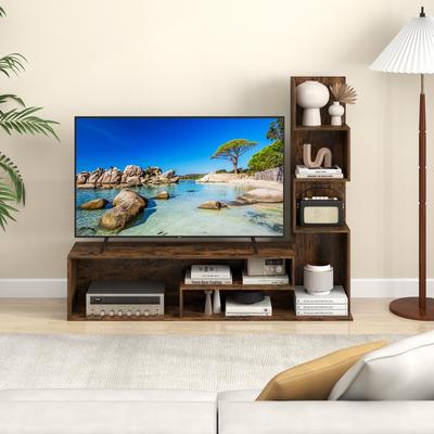 Modern Cube TV Stand For TVs Up To 50 Inch, Media Console Table With Storage Shelves, L Shaped Entertainment Center Modern Cube TV Stand For TVs Up To 50 Inch, Media Console Table With Storage Shelves, L Shaped Entertainment Center