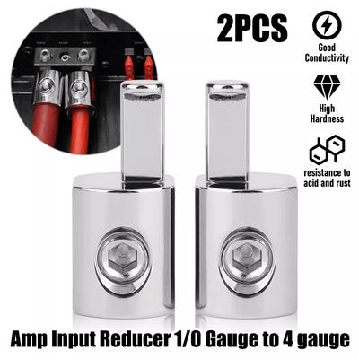 Pair Car Audio Power Ground 1 0 Gauge To 4 Gauge Amp Input Reducers Wire Adapter Connector Pair Car Audio Power Ground 1 0 Gauge To 4 Gauge Amp Input Reducers Wire Adapter Connector