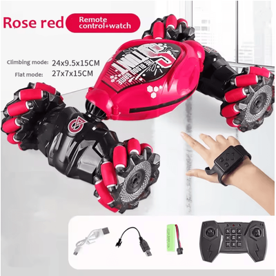 4WD Drift & Gesture Control RC Stunt Car With LED Lights dual Control Red