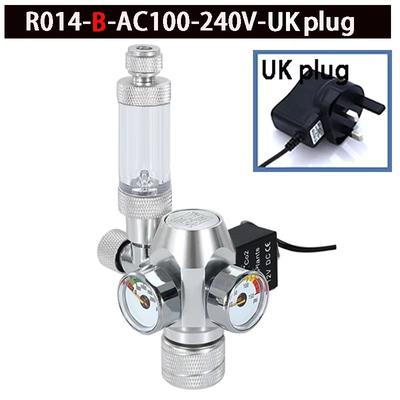 DIY Aquarium CO2 Regulator Kit With Electromagnetic Valve & Bubble Counter Precise CO2 Control For Fish Tanks r104 b uk Plug 3 8unf