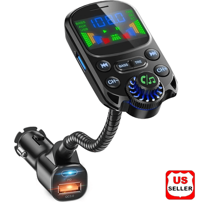 Car Bluetooth FM Transmitter Radio MP3 Wireless Adapter, Hands Free, 3 Port Charger Car Bluetooth FM Transmitter Radio MP3 Wireless Adapter, Hands Free, 3 Port Charger