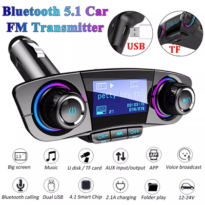 Wireless Bluetooth FM Transmitter For Car, MP3 Player, Hands Free Radio Adapter, Dual USB Charging Kit Wireless Bluetooth FM Transmitter For Car, MP3 Player, Hands Free Radio Adapter, Dual USB Charging Kit