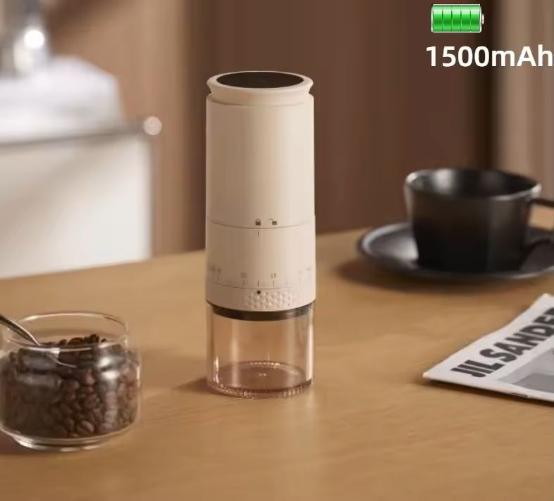 Electric Conical Burr Coffee Grinder With Adjustable Settings upgraded Beige