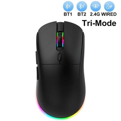 Wireless RGB Gaming Mouse 6 Button 4800DPI Tri Mode (Bluetooth 5.3 2.4G USB) For PC, Laptop, Tablet black