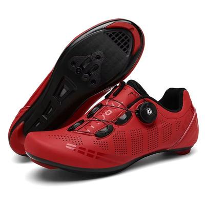 LiXingMing Road Cycling Shoes SPD Cleat Compatible Self Locking Bike Sneakers For Men & Women red 38
